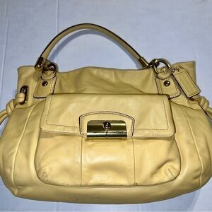 Vintage Coach Butter Yellow Purse